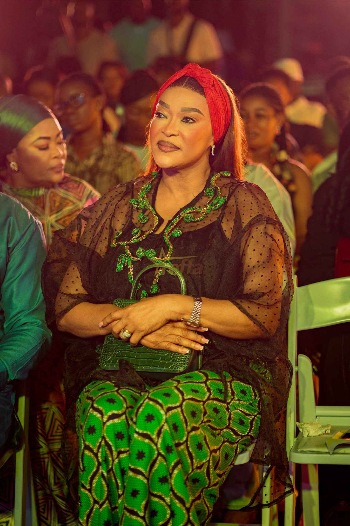 Guest in regal attire at the REFFA ceremony