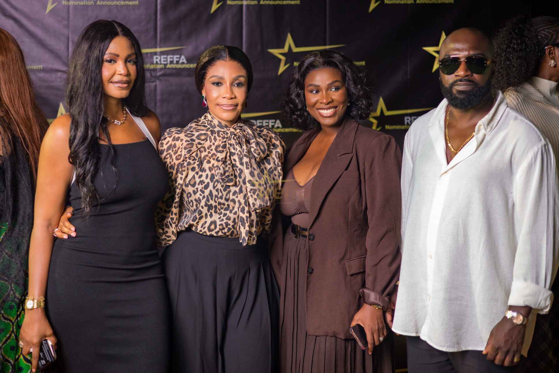 Nominees on the REFFA red carpet wall
