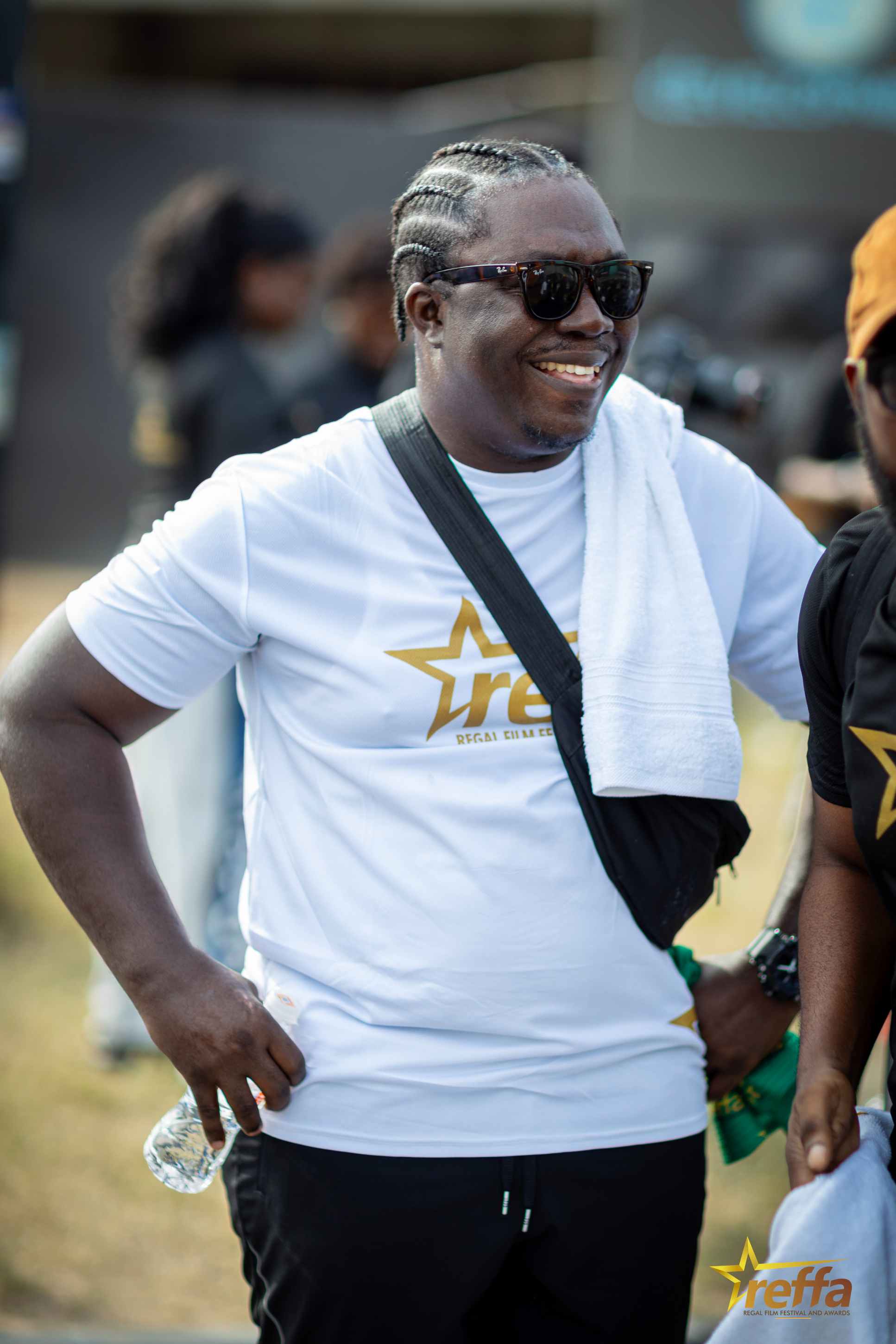 Organiser smiling during the health walk